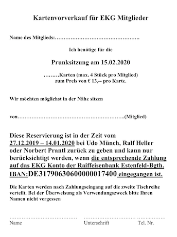Kartenvorverkauf